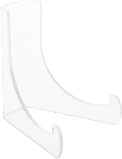 Plymor Clear Acrylic Flat Back Easel, 3" H x 2.25" W x 2.5" D with Deep Support Ledges