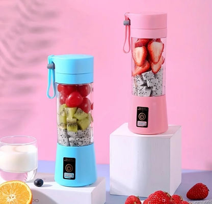 E&M's Portable Blender & Juicer Combo, USB Rechargeable, Pink, Medium