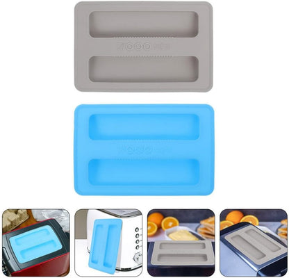 Toaster 2pcs Cover, 2 Slice Toaster Lid Silicone Bread Maker Cover, Toaster Appliance for Sandwich Bread Machine