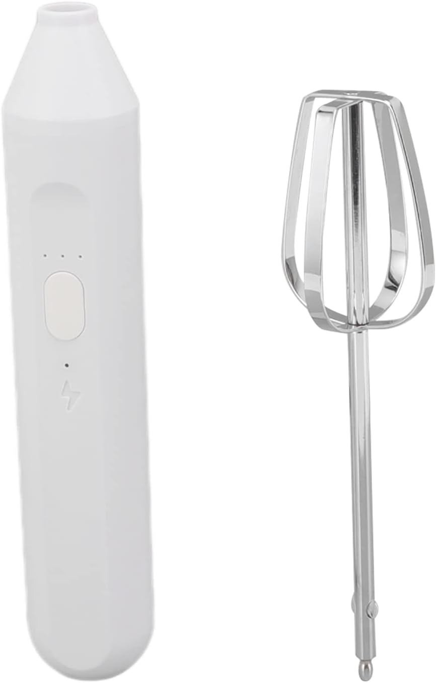 Electric Hand Blender, 3 in 1 Immersion Blender, Handheld Beater, Milk Frother, Coffee Blender, Kitchen Tools (White)