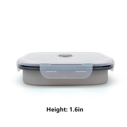 CARTINTS Large 1200ml Collapsible Bowls with Lids, Silicone Food Storage Containers, Space-Saving Meal Prep Containers For Kitchen and Outdoors Camping, Set of 3, Grey