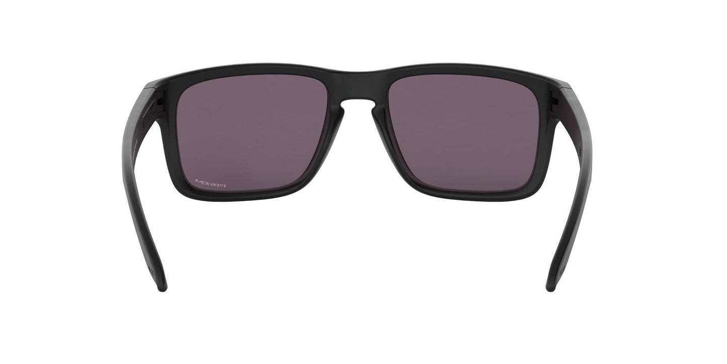 Oakley Men's OO9102 Holbrook Square Sunglasses, Matte Black on Black/Prizm Black Polarized, 57 mm
