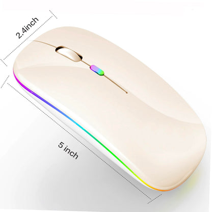 Bluetooth Wireless Mouse for Laptop mac MacBook ipad MacBook air MacBook pro pc Desktop Computer Windows Chromebook Notebook (Silver)