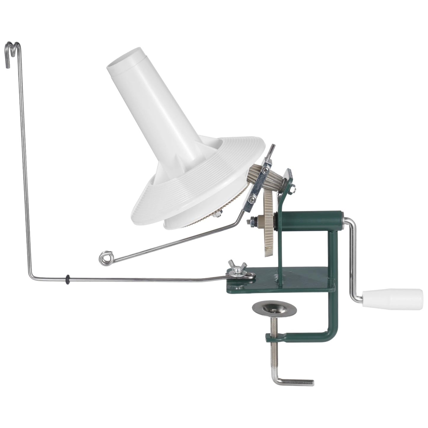 Yarn Winder for Crocheting - Yarn Ball Winder Manual with Sturdy Metal Base & ABS Gear, Upgraded Clamp, Easy Table Installation, Anti-Tangle, Size 13.9 x 3.3 x 3.3 in