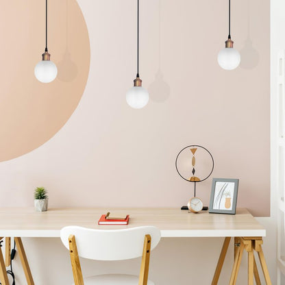 DOITOOL Frosted Glass Globe Lamp Shade for G9 Light Fixtures,Glass Ball Lamp Shades Modern Lamp Shade Replacement for Pendant Light Chandelier