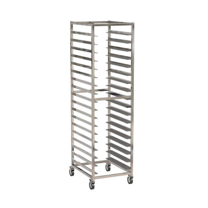 GenSDH 18-Tier Aluminum Bakery Rack with Wheels, Commercial Cooling Trolley for Full & Half-Size Pans, Heavy-Duty for Efficient Baking and Storage