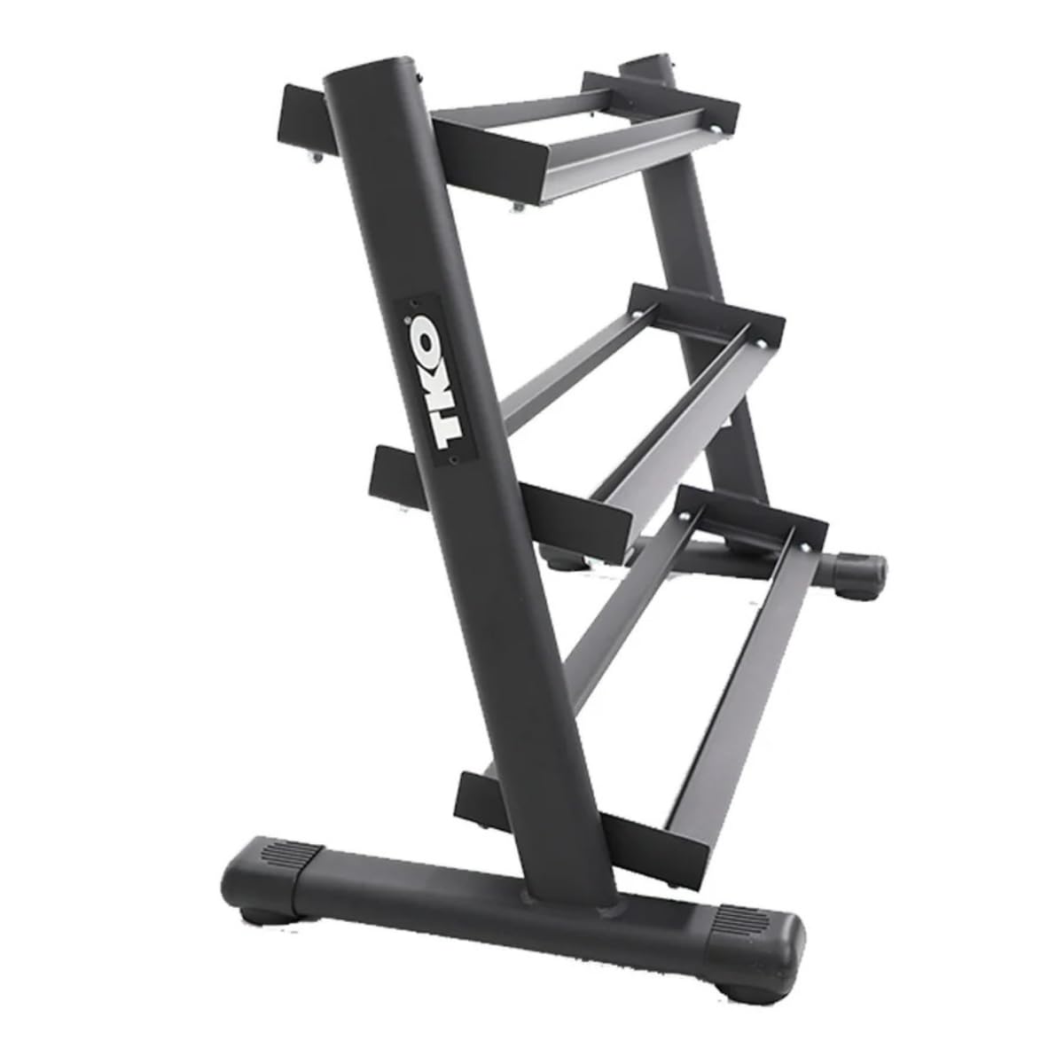 TKO 3-Tier Rail DB Rack Black (Dumbbells Sold Separately)