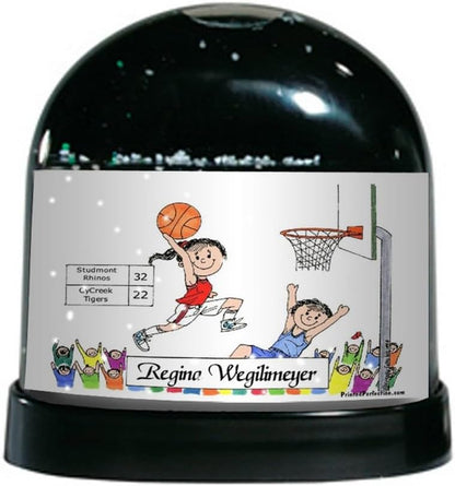 PrintedPerfection.com Personalized Female Basketball Player Snow Globe Gift