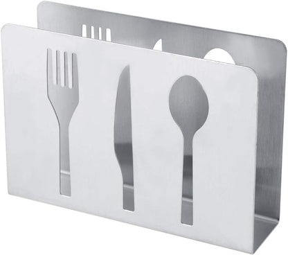 Fdit Stainless Steel Napkin Holder, Decorative Paper Cocktail Rack for Kitchen Countertops, Dinner Tables Organizer