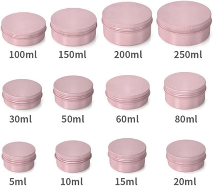 Othmro 12pcs 1oz Metal Round Tins Aluminum Containers with Screw Lid, 50 * 20mm(DxH) Red for Salve, Spices, Lip Balm,