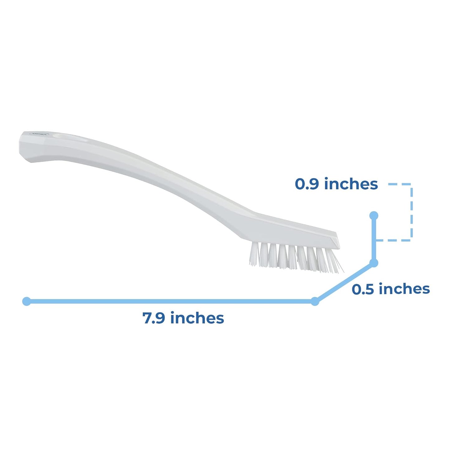 44015 8 Inch, Vikan - Detail Brush, Multifunctional, Slip-Resistant Cleaning Tool, Extra Stiff Polypropylene