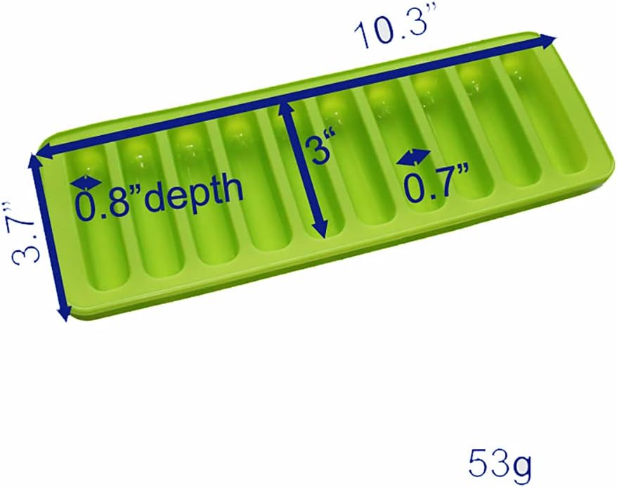 12-Cavity 1oz X-Haibei Silicone Mold for Chocolate Sticks, Crayons, Candies, and Egg Rolls,Jello,Caramels Ice Cube