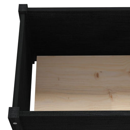 ULUYYUC Raised Garden Bed Solid Wood Pine Planter Box 78.7"x19.7"x27.6" for Outdoor Flowers and Vegetables, Large Elevated Planter Box for Patio Gardening
