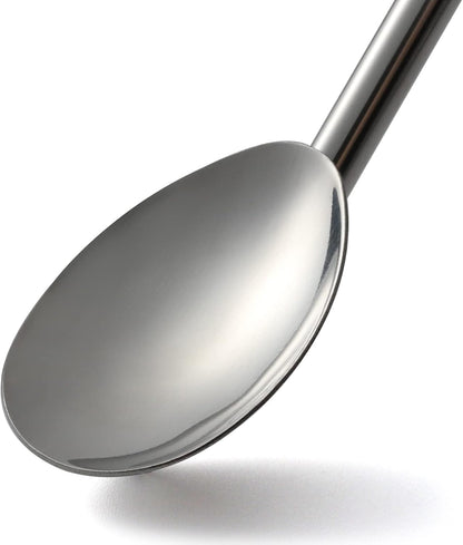Long Stainless Steel Ice Tea Spoons, Bar Spoons with Straw for Mixing, Stirring, and Drinking