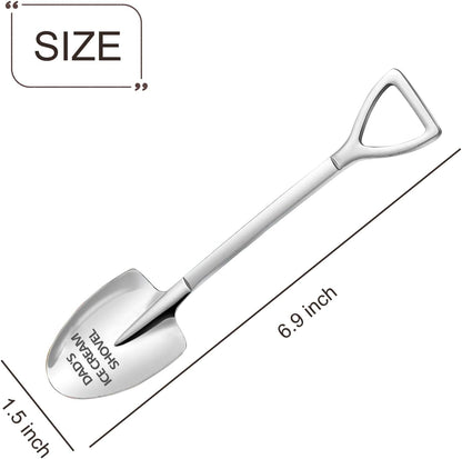 Personalized Dad's Ice Cream Shovel - Funny Engraved Stainless Steel Fathers Day Gift