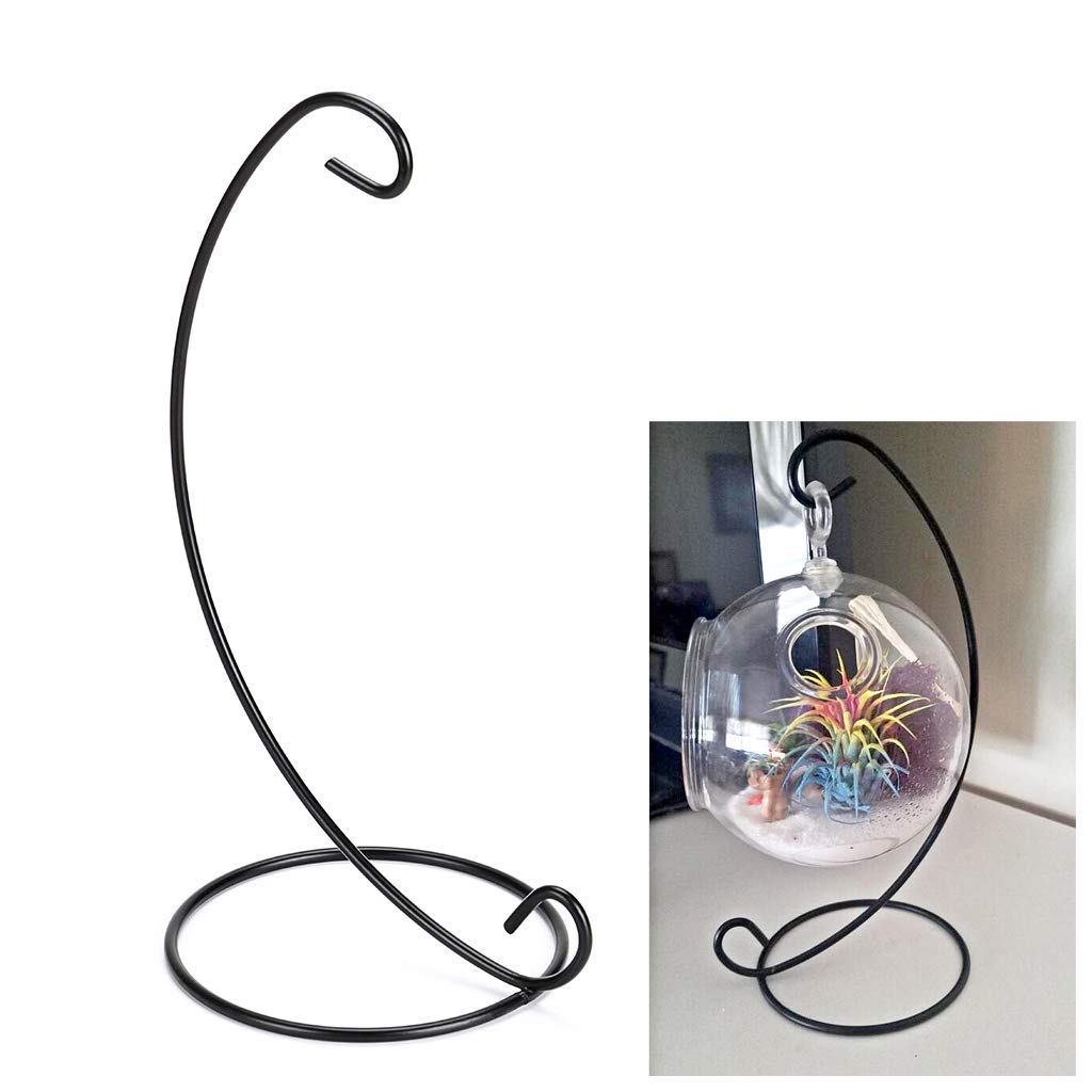OwnMy 10 Packs of Ornament Display Stand Holder Iron Hanging Rack for Hanging Globe Air Plant Terrarium Witch Ball Bauble Home Party Craft