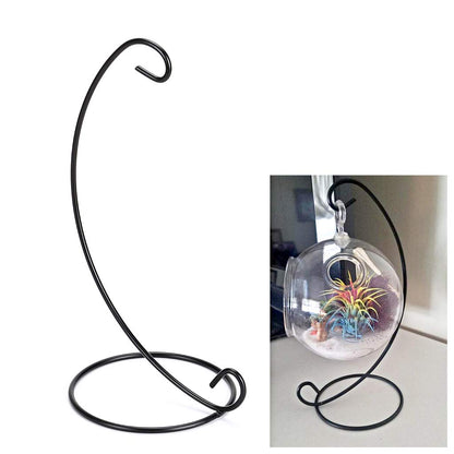 OwnMy 10 Packs of Ornament Display Stand Holder Iron Hanging Rack for Hanging Globe Air Plant Terrarium Witch Ball Bauble Home Party Craft
