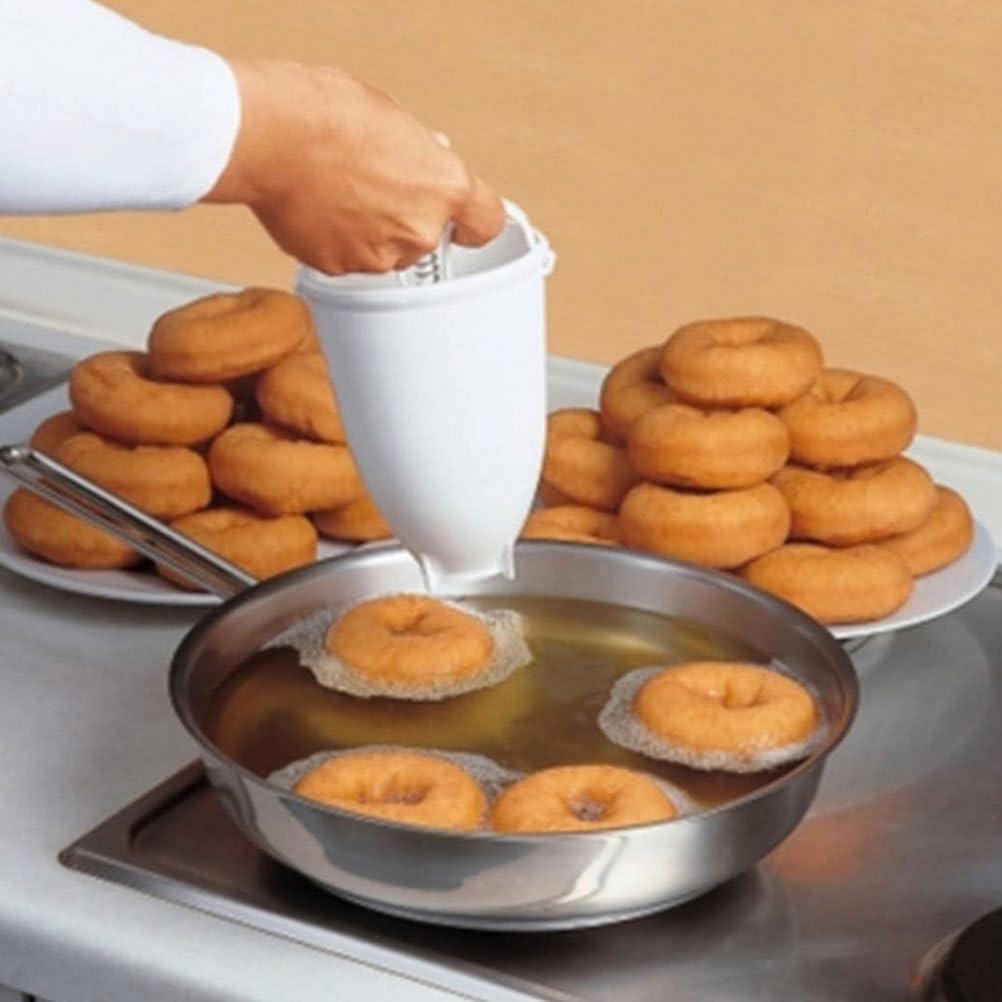 CALLARON 2pcs Doughnut Maker Machine, Mini Manual Donut Maker for Kitchen, Restaurant, Home Use
