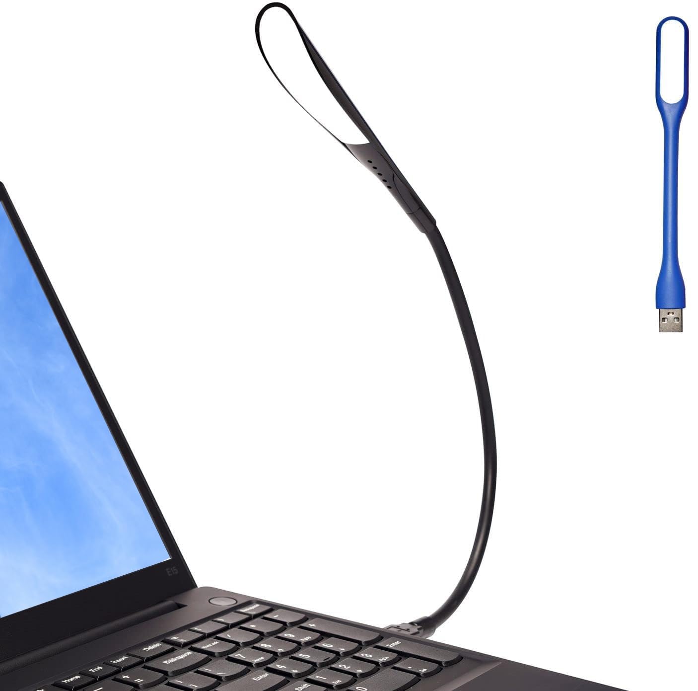 EBYPHAN Dimmable USB Lamp, Flexible Keyboard Light, Mini USB Light for Laptop (14-LED-Bead, 3-Level Adjustable Brightness, On/Off Touch Switch, Black)