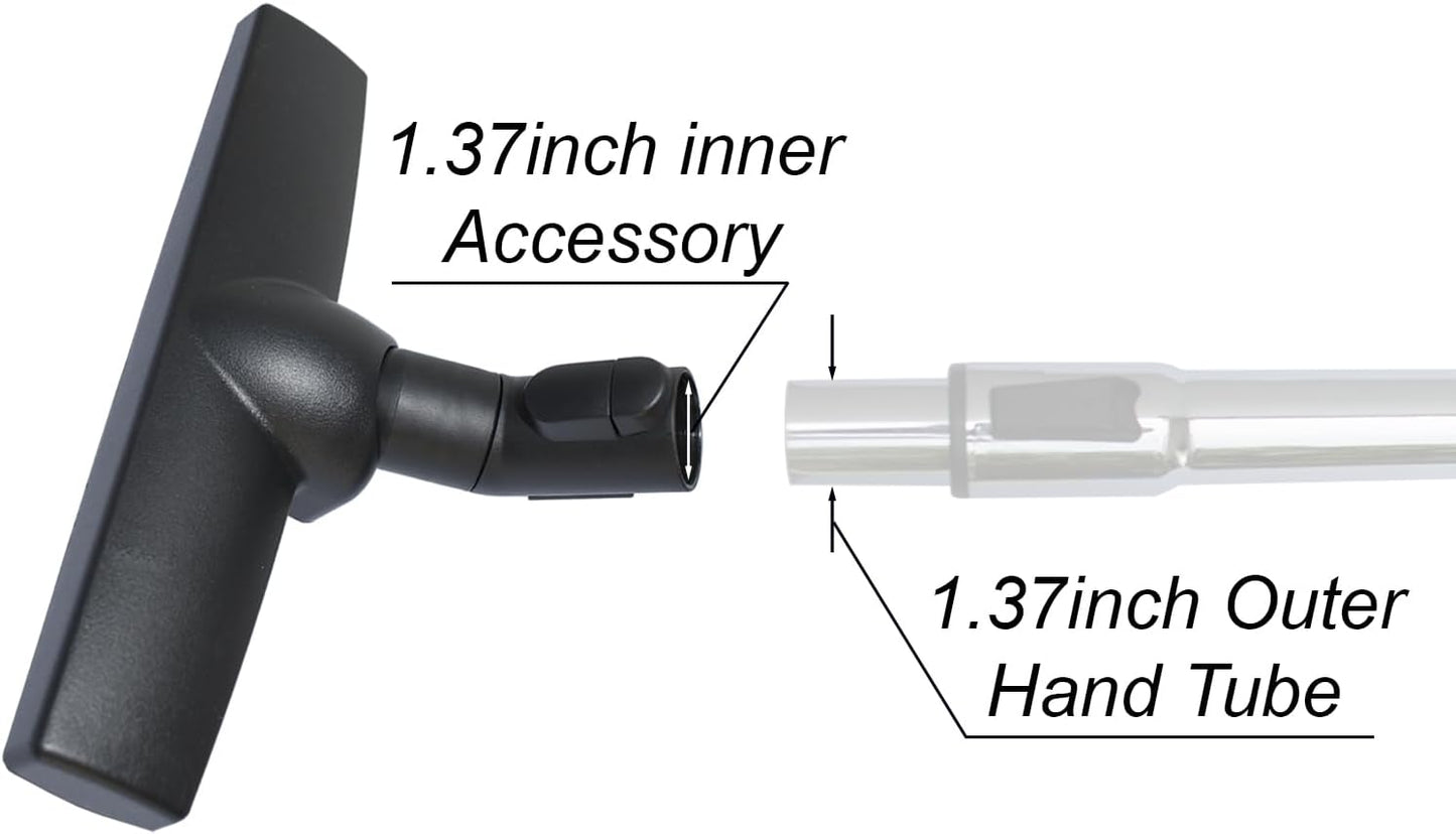 Miele Horse Hair Vacuum Brush Attachments with Wheels, 1-3/8 Inch for Carpet & Hard Floors