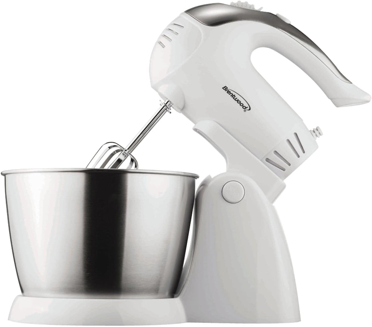 Brentwood Stand Mixer, 5-Speed with Turbo, White