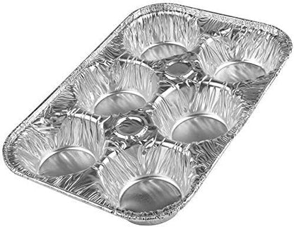 PARTY BARGAINS 6-Cup Aluminum Muffin Pans - 20 Pack, Standard Size Disposable Muffin Tin for Baking
