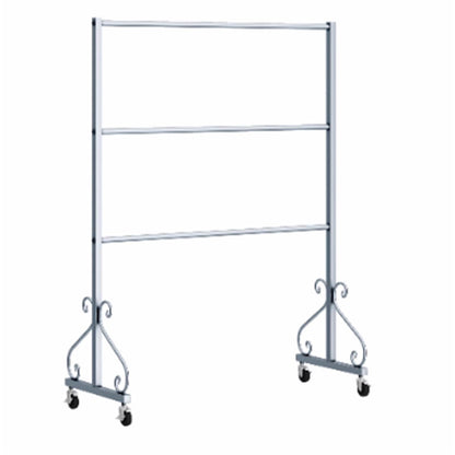 Mobile Lingerie Bra Rack Swimsuit Organizer Hanger, Anti-Slip, Underwear Display Stand with Wheels, Commercial Clothing Store Shelf, for Shorts,Hats, Sock, 3 Tier(Silver,60 * 40 *