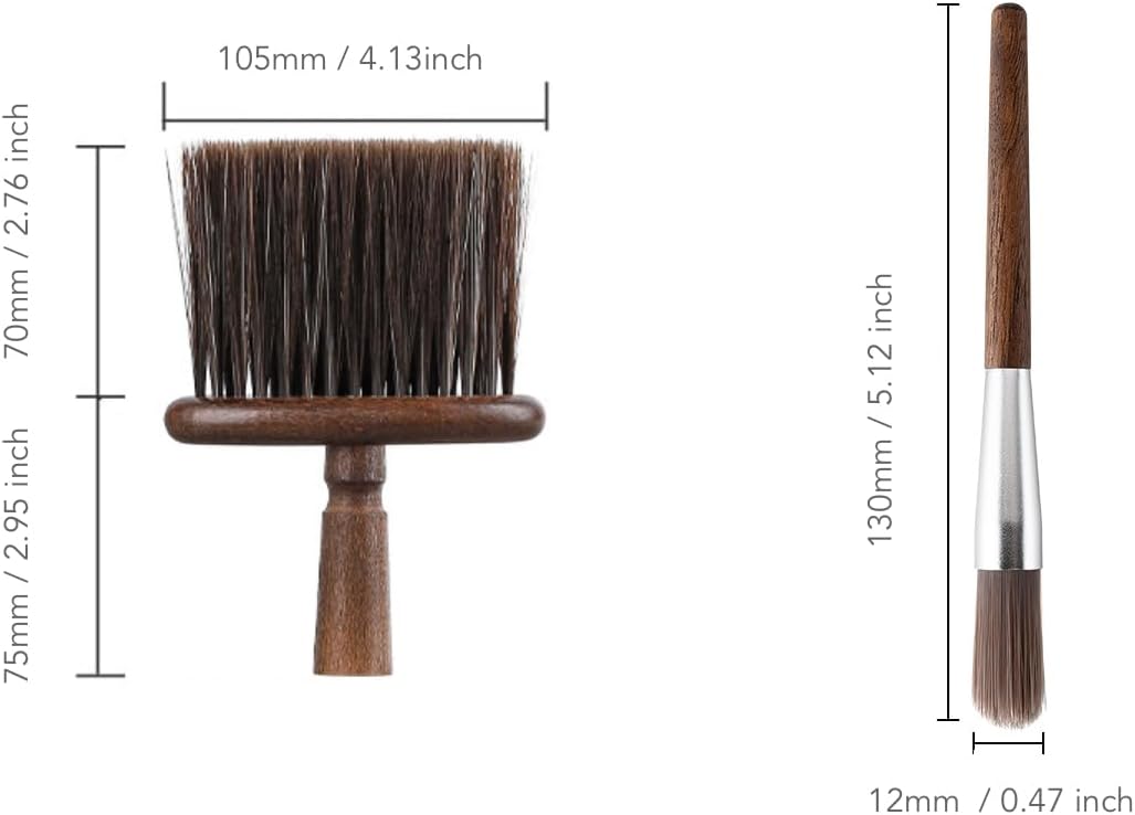 Coffee Grinder Brush with Lanyard, Espresso Maker Cleaner Tool for Barista, Wood Handle, ZC1201-CFM01