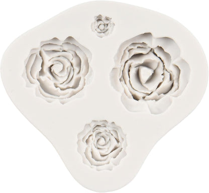 Rose Mold, Rose Flower Silicone Fondant Cake Molds for Cupcake Topper, Cake Decoration, Chocolate Candy