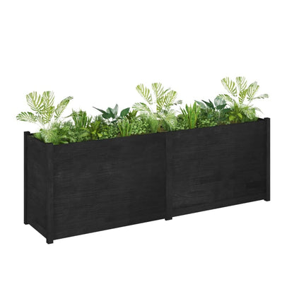 ULUYYUC Raised Garden Bed Solid Wood Pine Planter Box 78.7"x19.7"x27.6" for Outdoor Flowers and Vegetables, Large Elevated Planter Box for Patio Gardening