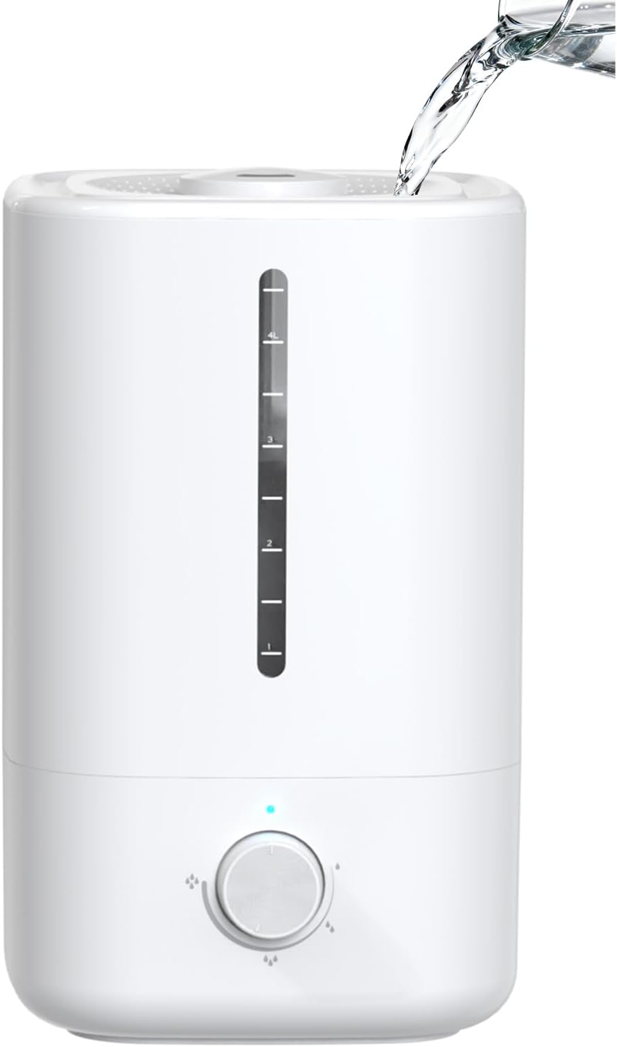 4.5L 20dB 100H Top Fill Humidifiers for Bedroom, Tank for Large Room, Oil Diffuser, Quiet Cool Mist Air Humidifier