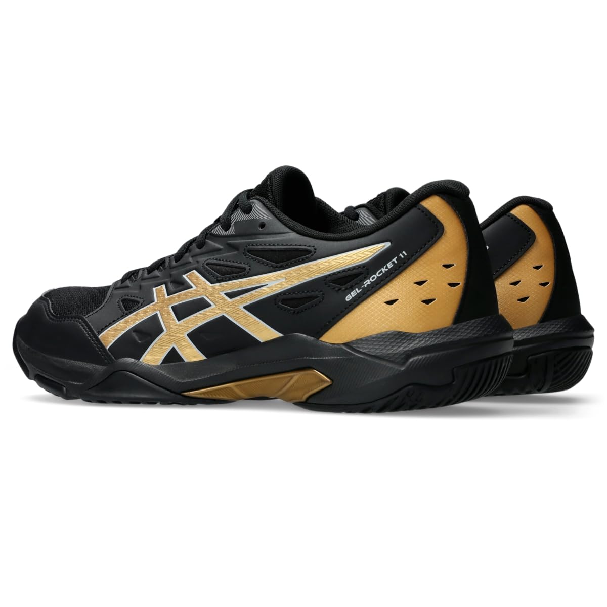 ASICS Men's Gel-Rocket 11 Volleyball Shoes, 9.5, Black/Piedmont Grey