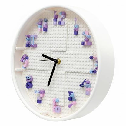 Creative STEM Educational Building Block Toy Set for Girls, Art Assembly Building Block Toys for Girls Aged 6-12, Kids' DIY Craft Kit Set, Building Block Wall Clock, Birthday Gift for Kids Aged 7-8-10