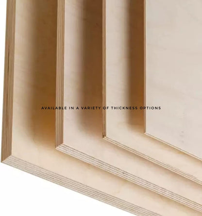 Qute Baltic Birch Plywood B/BB Grade 3MM 1/8" x 6" x 6" (6 Pack) – Premium Smooth Unfinished Craft Wood Sheets for CNC, School Projects, Engraving, DIY Projects, Model Making, Woodworking & Crafts.