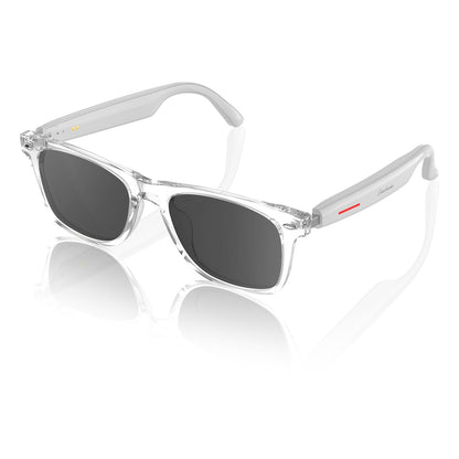 Smart Glasses - Bluetooth Glasses for Men & Women, Touch Control, Outdoor UV Protection and Voice Control, Hands-Free Calls (Clear Lens)