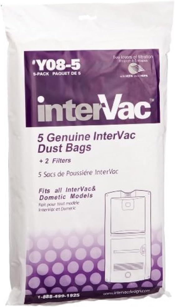 InterVac Y08-5 Replacement Dust Bag - Pack of 5