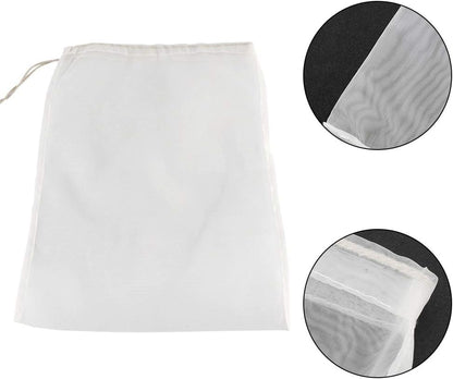 100 Mesh Food Grade Wine Filter Bag, Reusable Home Brew Beer Making Extra Fine Extraction Sack (28x45cm)