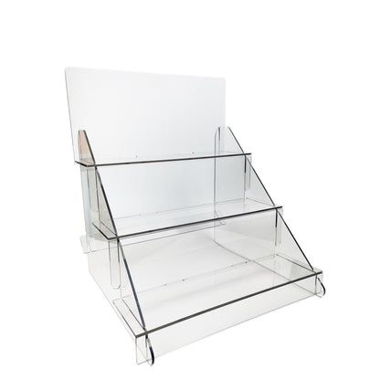 MgcSTEM 18.55''x16''x15'' Portable Product Display Stand -Transparent display table Repeatable Assembly/Disassembly Display Shelf for Craft Show Display,Retail Display,Farmers Markets,Candy Display,vendors