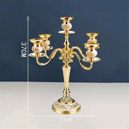 Candlestick Holders European Retro Five-Head Candle Holder Home Wedding Props Decorative Candlestick Candle Holders