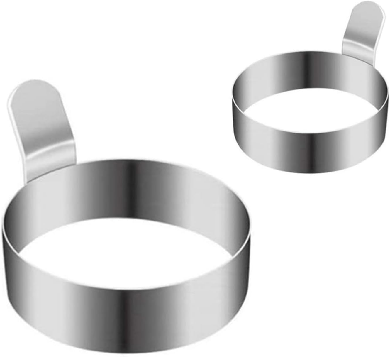 NOVAFUSE Set 4 of Fried Egg Moulds, Stainless Steel Egg Rings, Omelette Mould, Pancake Mould