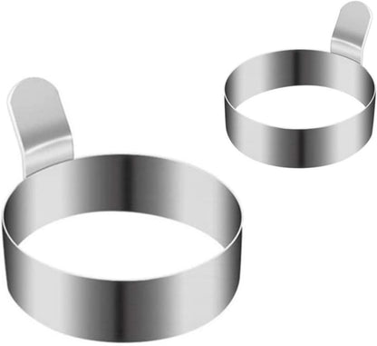 NOVAFUSE Set 4 of Fried Egg Moulds, Stainless Steel Egg Rings, Omelette Mould, Pancake Mould
