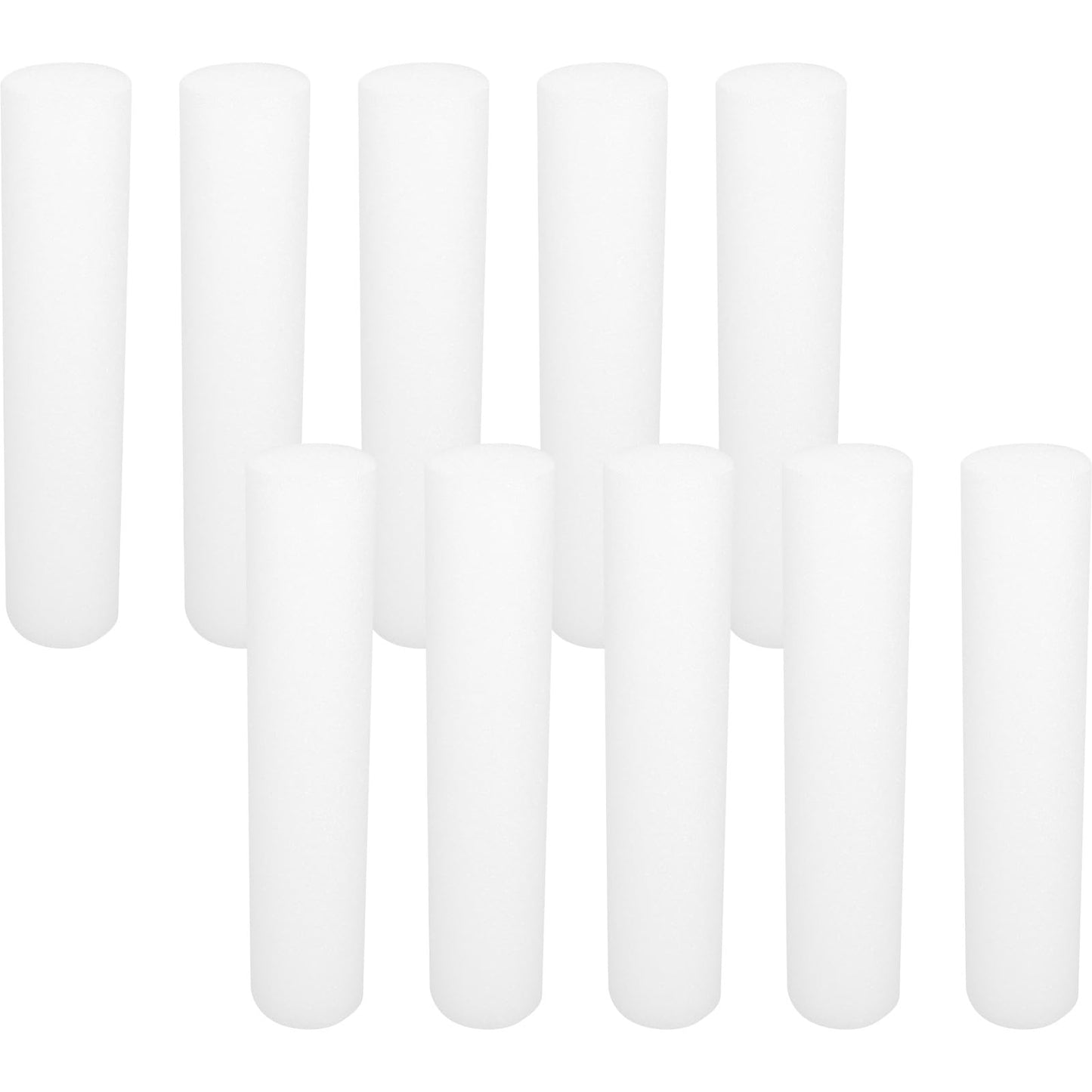 Uonlytech 10Pcs Foam Cylinders for Crafts 11.81In Floral Foam Rods for Flower Arrangements DIY Flower Making Supplies Polystyrene Tubes for Floral Sticks