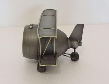 TenFuju Airplane Metal Tabletop Clock Industrial Home Decor Accents for The Mantel, Shelf, Desk, or Any Table Top