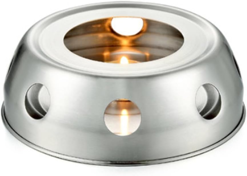 Round Base Stainless Steel Teapot Holder, Candle Heating Device Teapot Warmer Rack