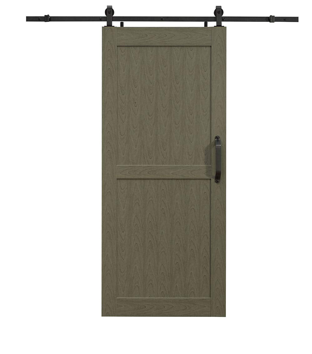 LTL Home Products MT3684HGHKKD Montana Ready to Assemble PVC Barn Door Kit, 36" x 84", Heather Grey