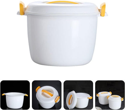 Luxshiny Mini Microwave Pressure Cooker - Portable Steamer for Cooking Soup, Rice, Stews, Oatmeal - Yellow S