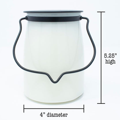 Milkhouse Candle Company Dancing in The Rain Soy Candle - Orange Blossom | Summer Orchid | Wind-Swept Grass Scented - 22 oz Butter Jar with Lid, 120+ Hour Burn Time, Made in the USA