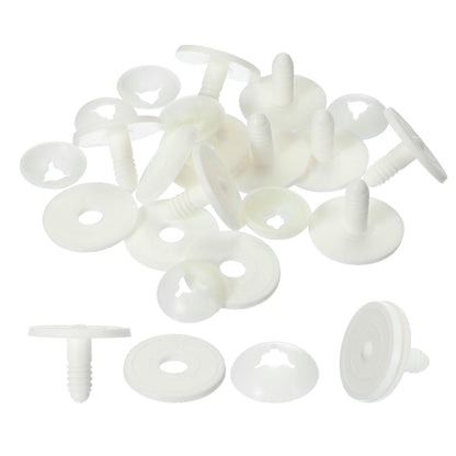 PATIKIL 45mm Doll Joints, 10 Set Plastic Removable Animal Joints Connector Engage Bolt for Bear Soft Limbs Making Head Joints DIY Crafts Accessories, White