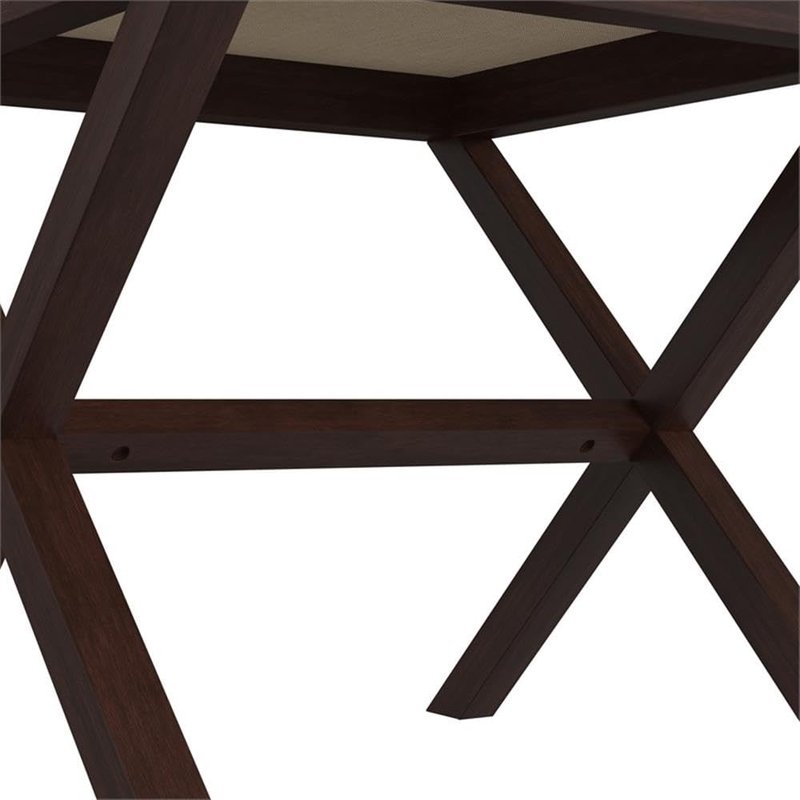 Hillsdale Morgan Upholstered Backless Vanity Stool for Make up Room or Bathroom, Espresso