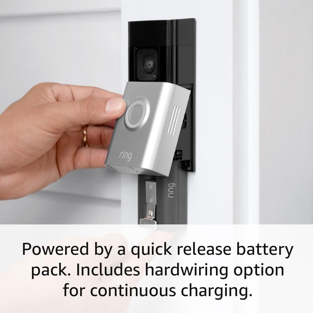 Ring Battery Doorbell Plus | Head-to-Toe HD+ Video, motion detection & alerts, and Two-Way Talk
